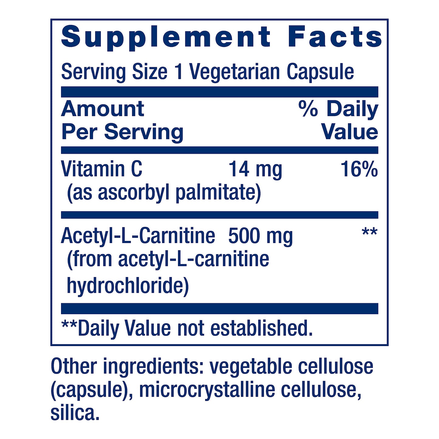 Life Extension Acetyl-L-Carnitine, Acetyl-L-Carnitine, Vitamin C, Brain, Mood & Nerve Health, Cellular Energy, 3-Month Supply, Gluten-Free, Non-GMO, Vegetarian, 100 Capsules