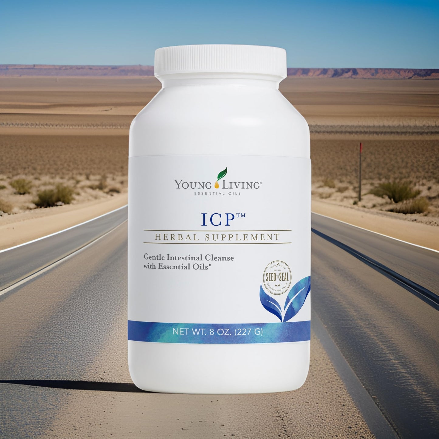 Young Living ICP 8oz. - Premium Essential Oils Nutrient Absorption Support Powder - Psyllium Fiber Supplement with Natural Soluble and Insoluble Fiber Blend