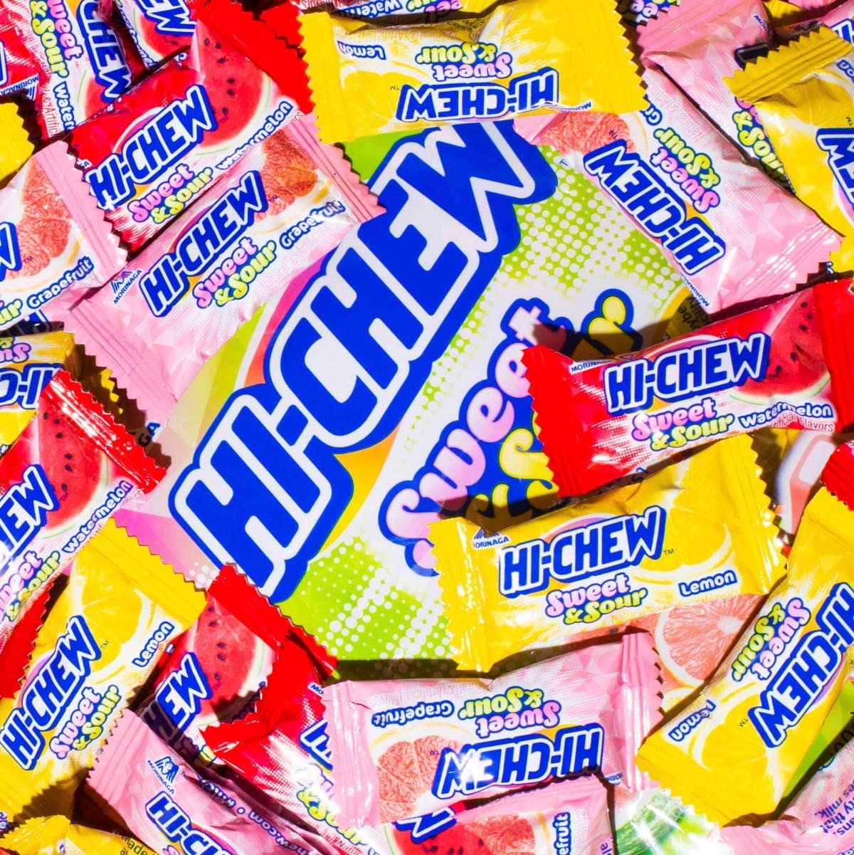 Hi Chew Candy 2 Different Flavors Fantasy Mix and Berry Mix Fruity Chewy Japanese Candy Variety Pack of 2 Tropical  Sour Mix