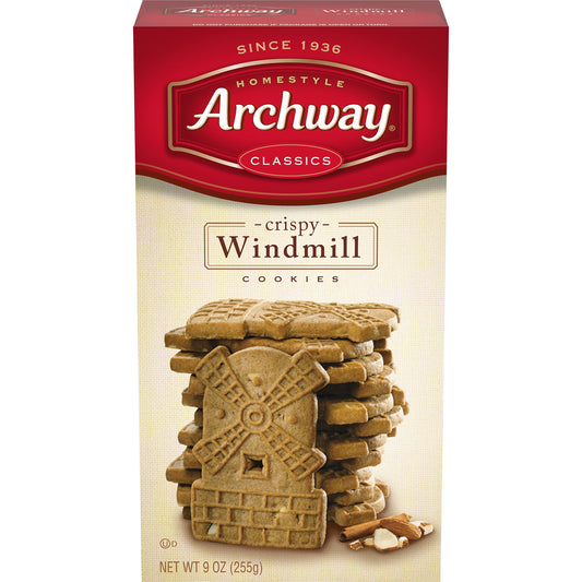 Archway Cookies Crispy Windmill 9 Ounce Count of 9 Pack of 1