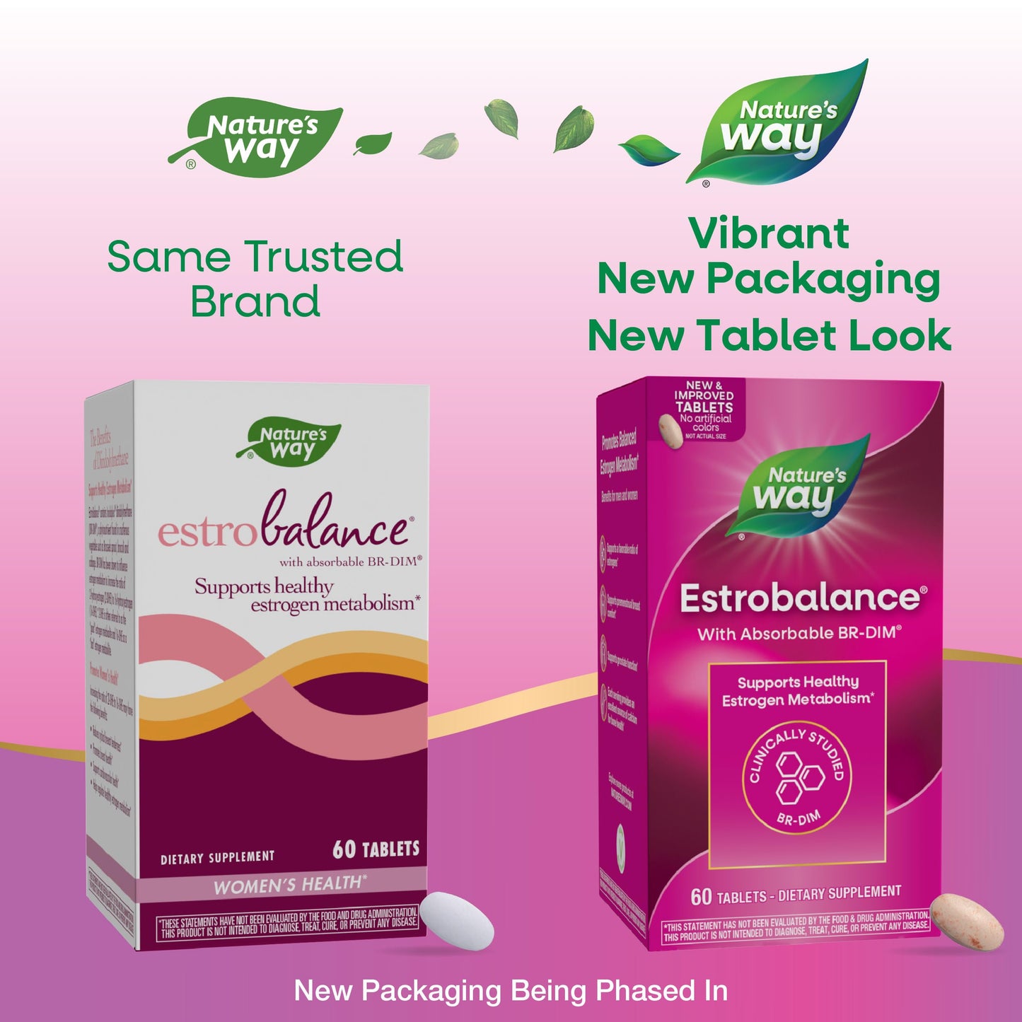 Nature's Way Estrobalance, Absorbable BR-DIM, Supports Healthy Estrogen Metabolism*, Vegan, Gluten Free, 60 Tablets (Packaging May Vary)