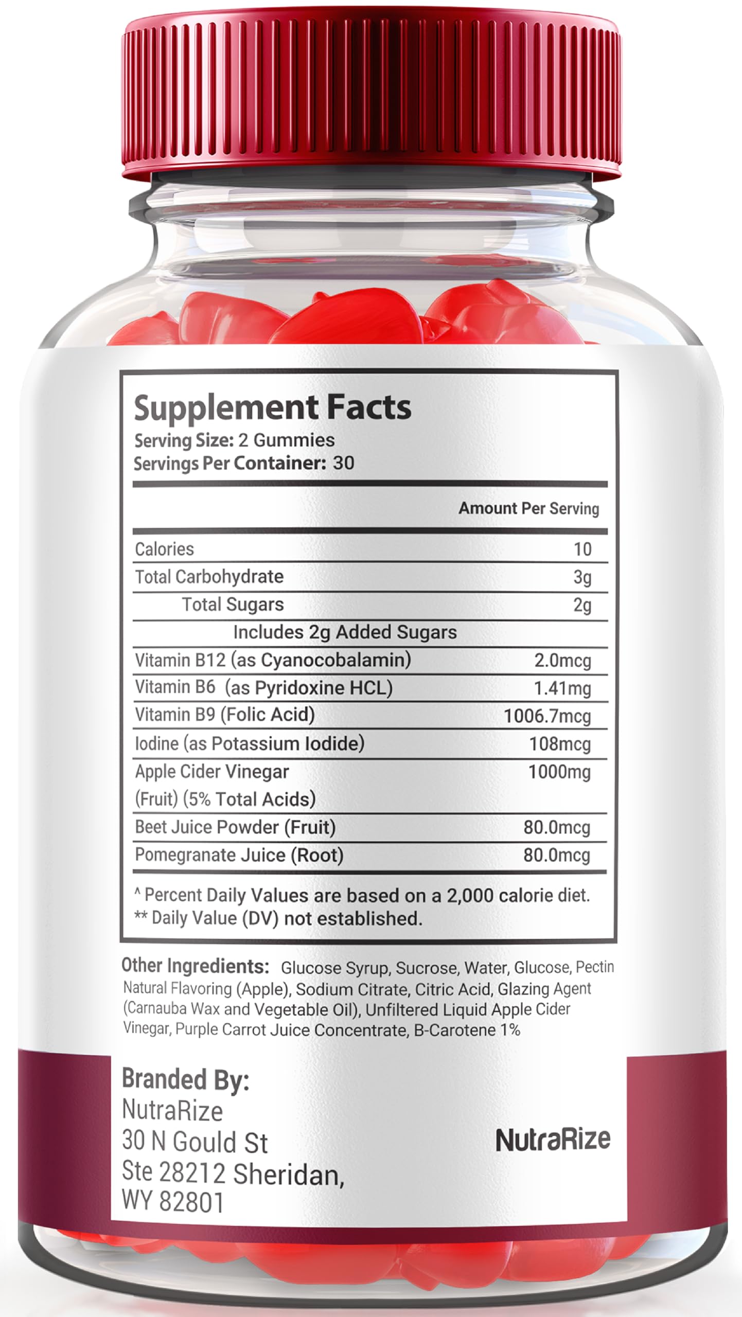 NutraRize Ketologenic Keto ACV Gummies Advanced Weight Loss, Detox Formula, Apple Cider Vinegar Vitamin Supplement (60 Gummies)