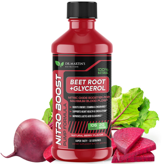 NitroBeet 12,000mg | Beet Root Enhanced with Glycerol | | Enhances Lactic Acid Clearance | Supports Heart Health & Blood Flow | Beetroot Supplement for Men & Women