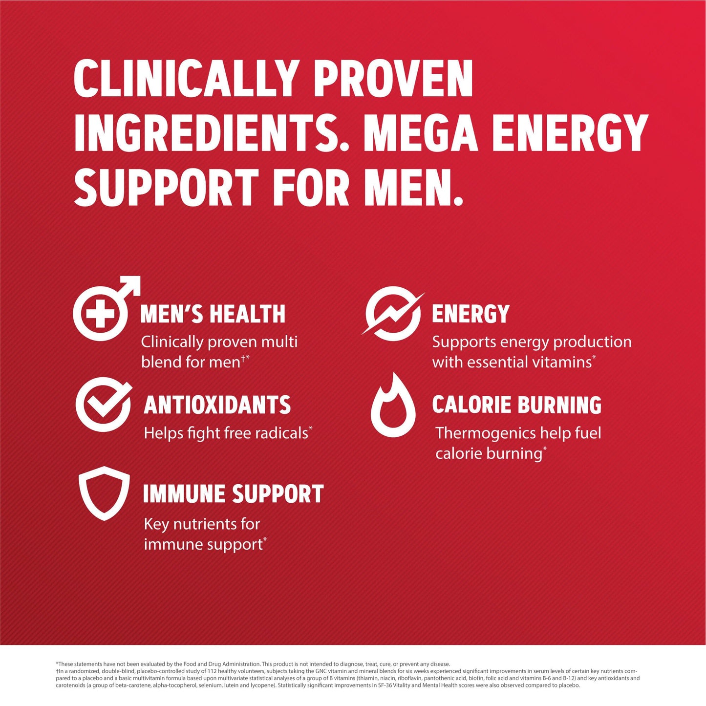 GNC Mega Men Energy & Metabolism Multivitamin | Increased Energy, Metabolism and Calorie Burning | 90 Count
