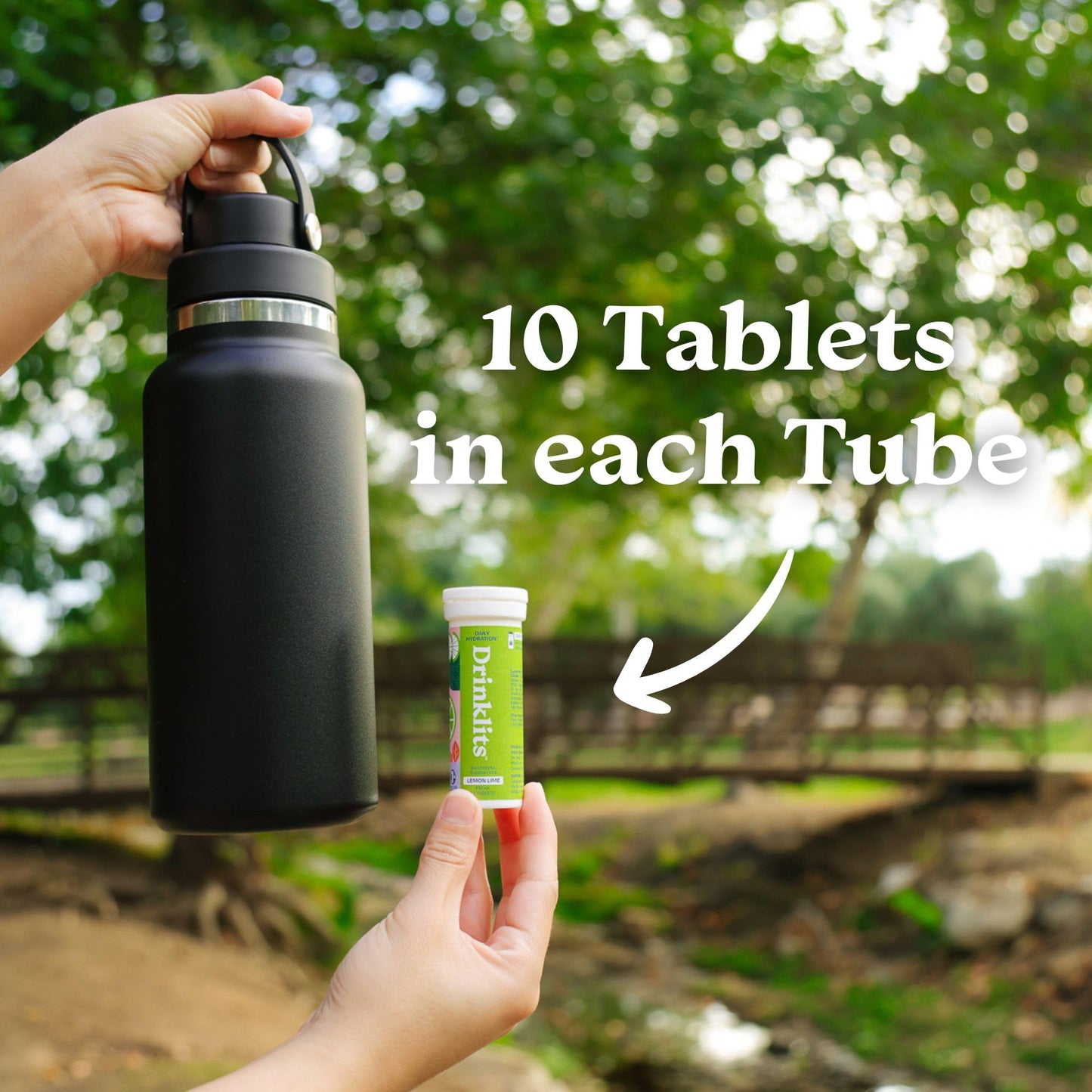 Drinklits Lemon-Lime Daily Hydration Tablets (2) Tube Bundle | Essential Electrolytes - 0g Sugar - Replenishing Hydration Drink | 20 Servings - 10 Tablets Per Tube