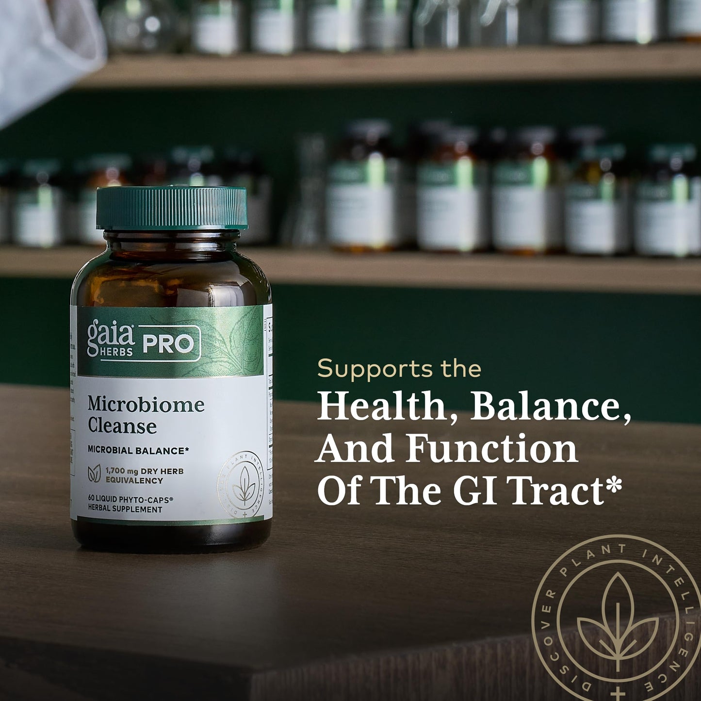 Gaia Herbs Pro Microbiome Cleanse - Digestive Health Support Supplement* - GI Health Supplement* with Oregano Leaf, Peppermint Leaf Essential Oil & Sweet Wormwood - 60 Liquid Phyto-Caps (60 Servings)