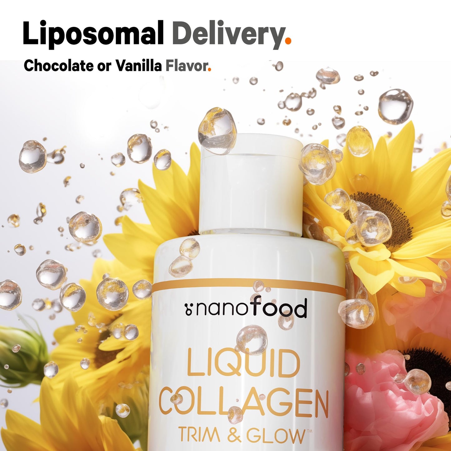 Codeage Liquid Collagen Supplement Vanilla Flavor, Beauty Trim & Glow Liposomal Collagen Peptides, CLA Conjugated Linoleic Acid, Hyaluronic Acid, Vitamin E, Hydrolyzed, Non-GMO, 15.22 fl oz