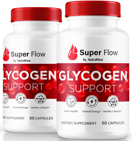 (2 Pack) Super Flow Glycogen, SuperFlow Glycogen Support Capsules, Super Flow Glyco Optimizer, Official SuperFlow Glyco Optimiser Caps, Super Flow Detox Cleanse, Super Flow Glycol (120 Capsules)