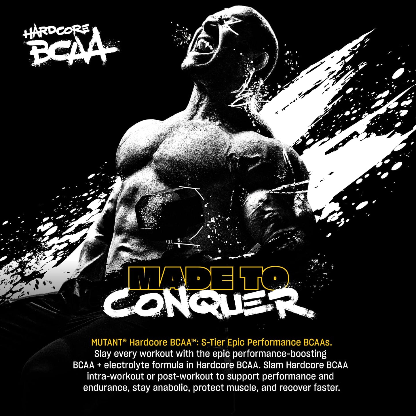 Mutant Hardcore BCAA - Pre, Intra or Post Workout - BCAA Next Level branched-Chain Amino Acids Supplement - Hydration + Recovery - 30 Serving - Grape