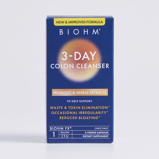 BIOHM 3 Day Colon Cleanse Detox with Probiotics & Herbal Extracts (6 Capsules, 3 Servings) Supports Constipation, Bloating Relief & Immune Health, Gut Cleanse for Men and Women, Non-GMO & Gluten-Free