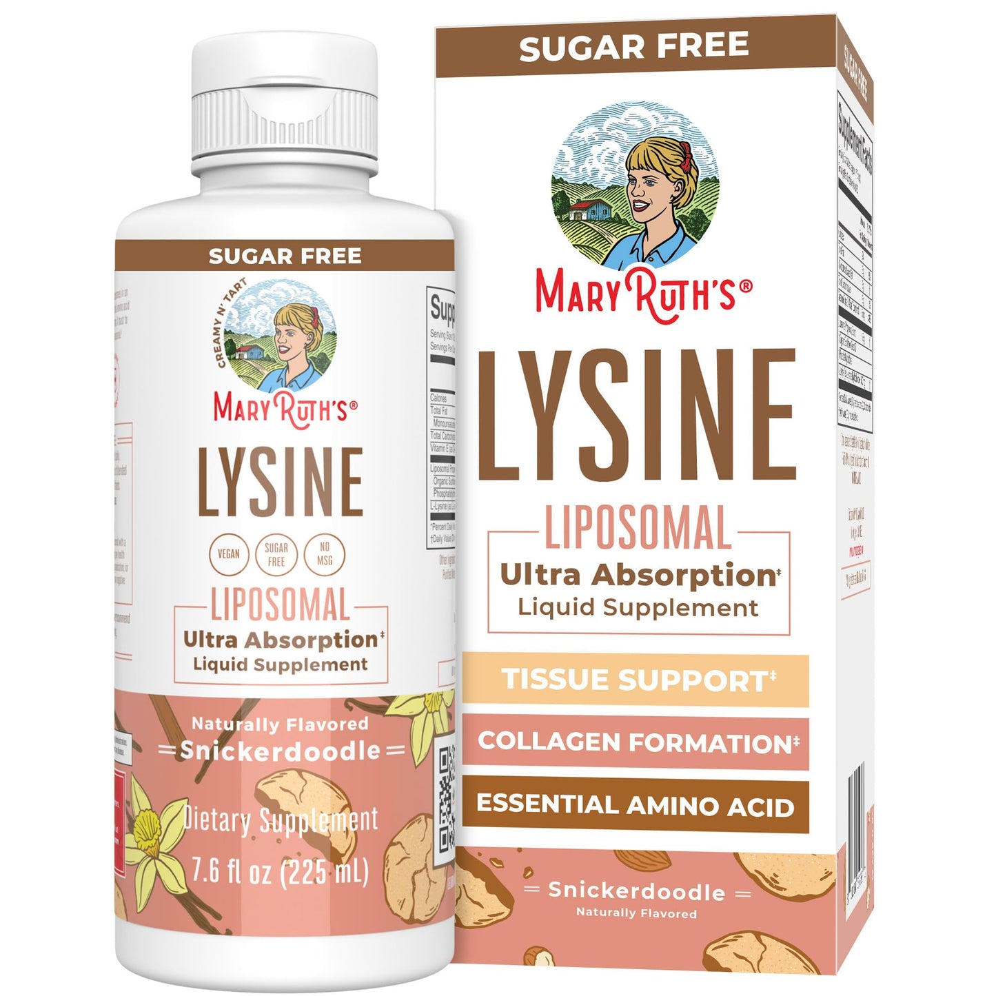 Vegan Lysine Supplement by MaryRuth's | Ultra Absorption | Lysine 500mg | Collagen Formation Support | Immune Support Supplement | Health & Wellness | Non GMO | Gluten Free | 30 Servings
