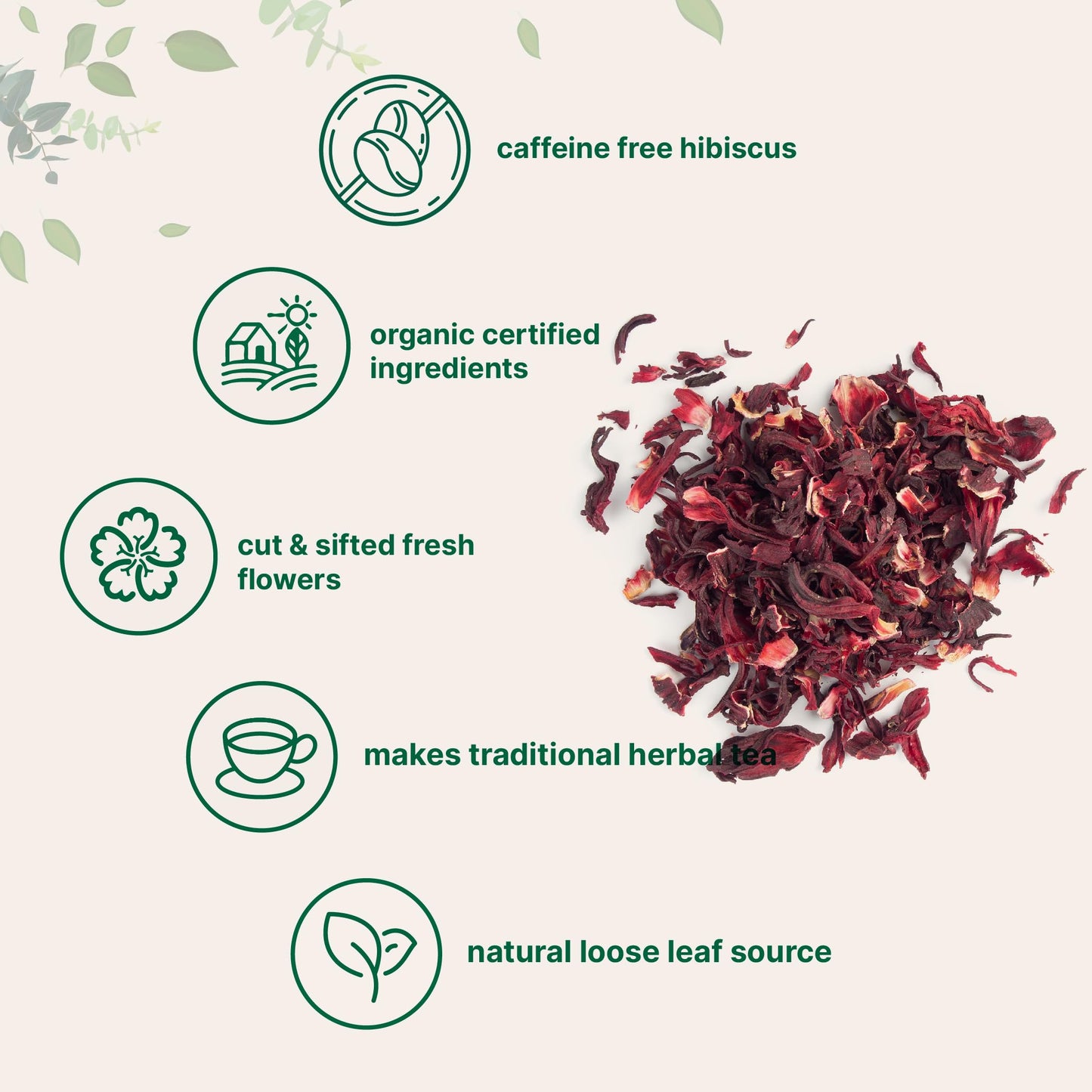 Micro Ingredients Organic Hibiscus Flowers 2lbs 450cups  Flor de Jamaica Loose Leaf Tea for Hibiscus Tea Bags  Cut  Sifted Dried Leaves  Caffeine Free NonGMO No Sugar