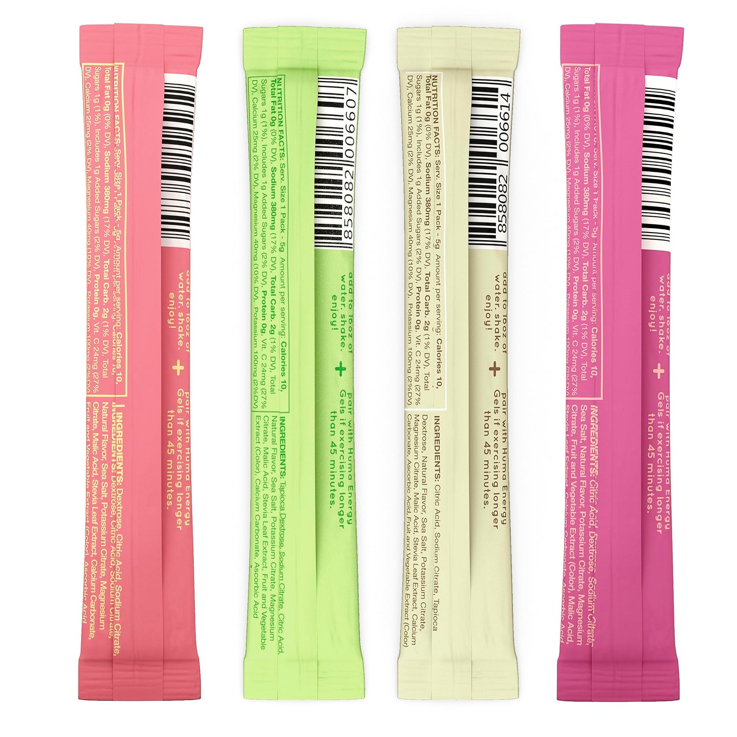 HUMA CHIA Hydration Drink Mix, Variety 30 Packets - Low Calorie, High Electrolyte Powder for Sports & Exercise - 100% Natural, 1g Sugar, 10 Cal