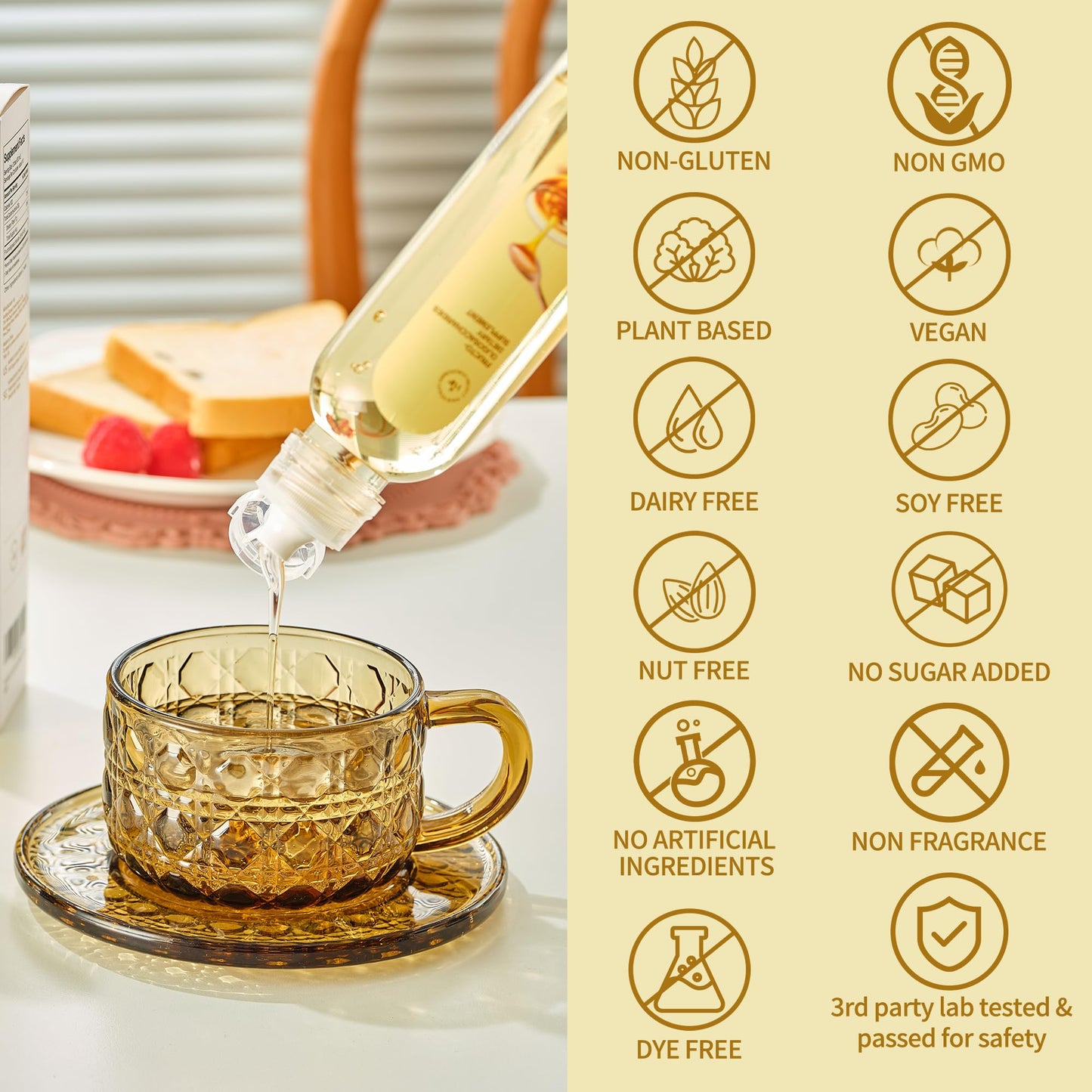 YVIP Prebiotic Fiber Supplement Fructooligosaccharides (FOS) Syrup Prebiotics Intestinal Support Fiber for Colon & Gut Health - Plant-Based, Vegan Friendly (290mL)