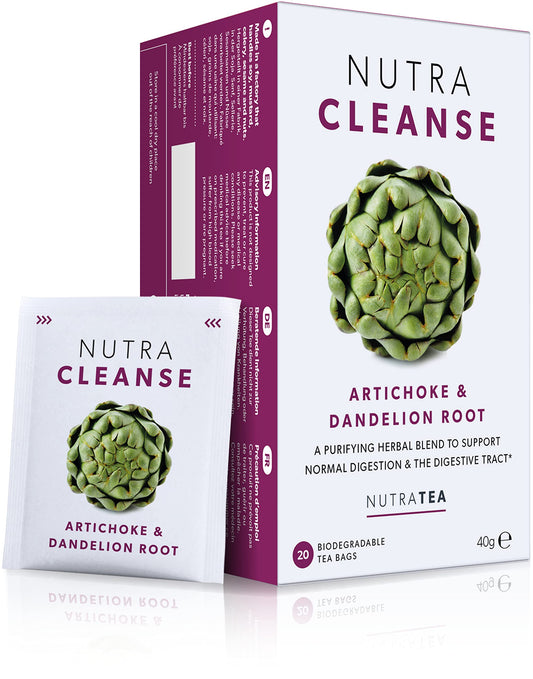 NUTRACLEANSE - Detox Tea | Colon Cleanse Tea | Constipation Tea - Full Body Detox Cleanse - Includes Dandelion Root and Burdock Root - 40 Enveloped Tea Bags - by Nutra Tea - Herbal Tea - (2 Pack)