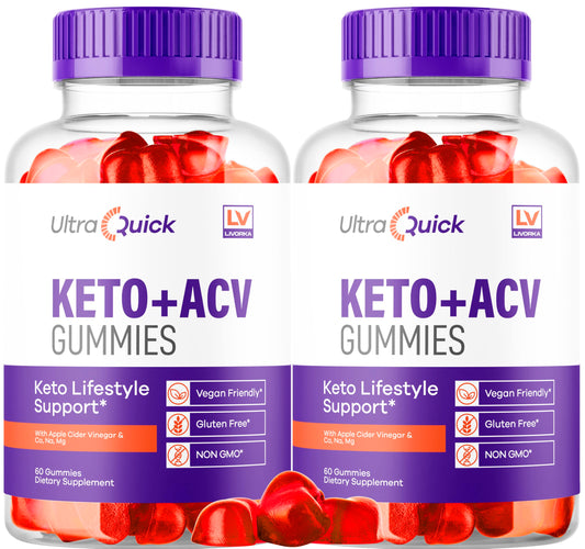 (2 Pack) Ultra Quick Keto ACV Gummies Weight Loss, Ultra Quick Keto ACV Gummies, UltraQuick Keto ACV Gummies, UltraQuick Keto Plus ACV Support Gummies, Ultra Quick Weight Loss Gummies for 2 Months