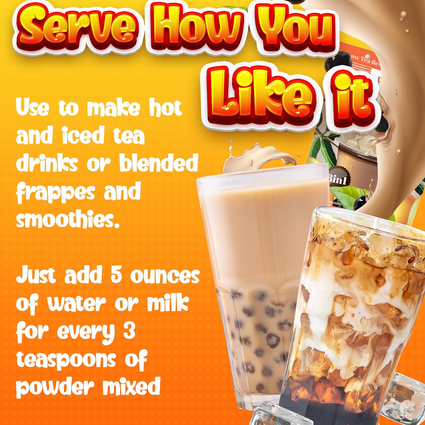 Fusion Select 4 Variety Flavors Taro Mango Strawberry Milk Tea 3in1 Drink Powder Instant PreMixed Powder for Hot or Cold Blends Yummy Frappes
