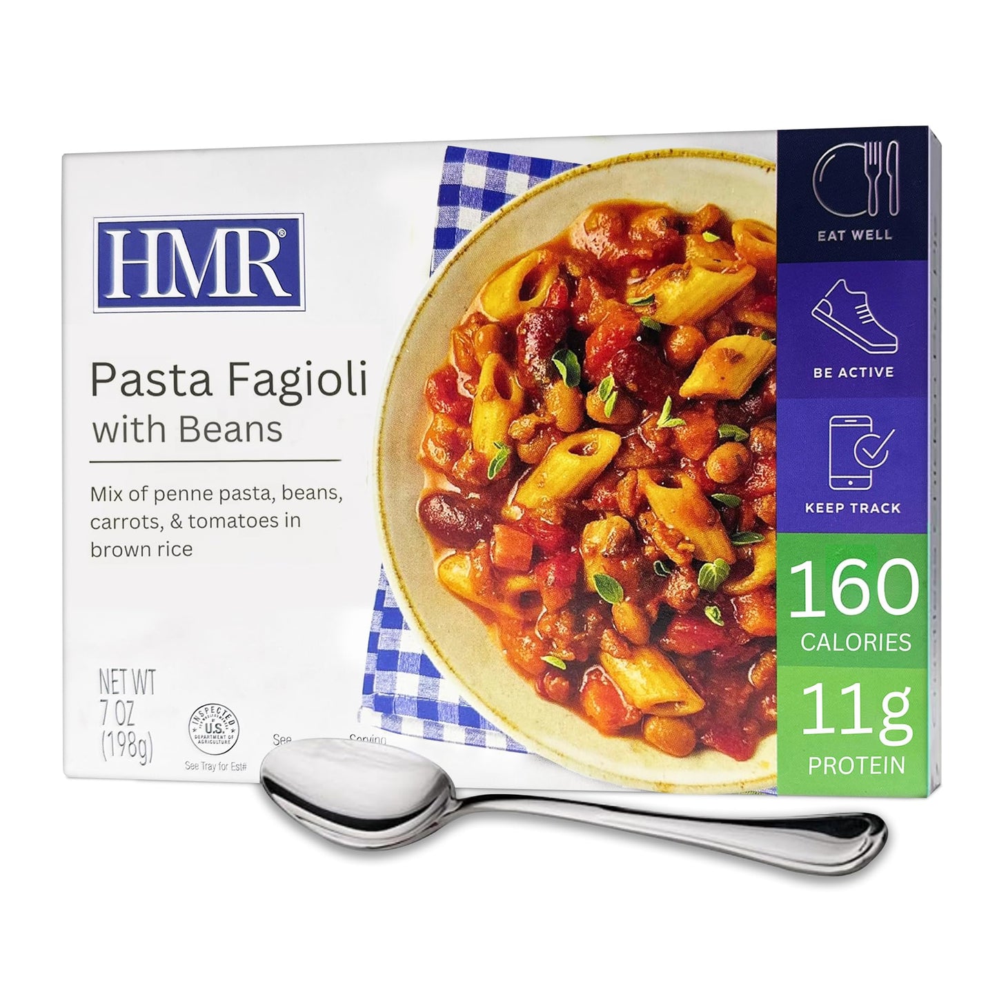 6-Pack HMR Pasta Fagioli Entrée | Pre-packaged Lunch or Dinner to Support Weight Loss | Ready to Eat | Vegetarian | 11g of Protein | Low Calorie Food | 8oz Serving per Meal