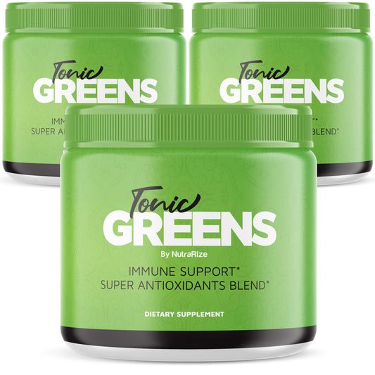 NutraRize (Pack of 3 Tonic Greens, All-Natural Supplement in a Jar for Immune Support, Delicious Way to Detox The Body, Powder for Health and Wellness Reviews (90 Servings)