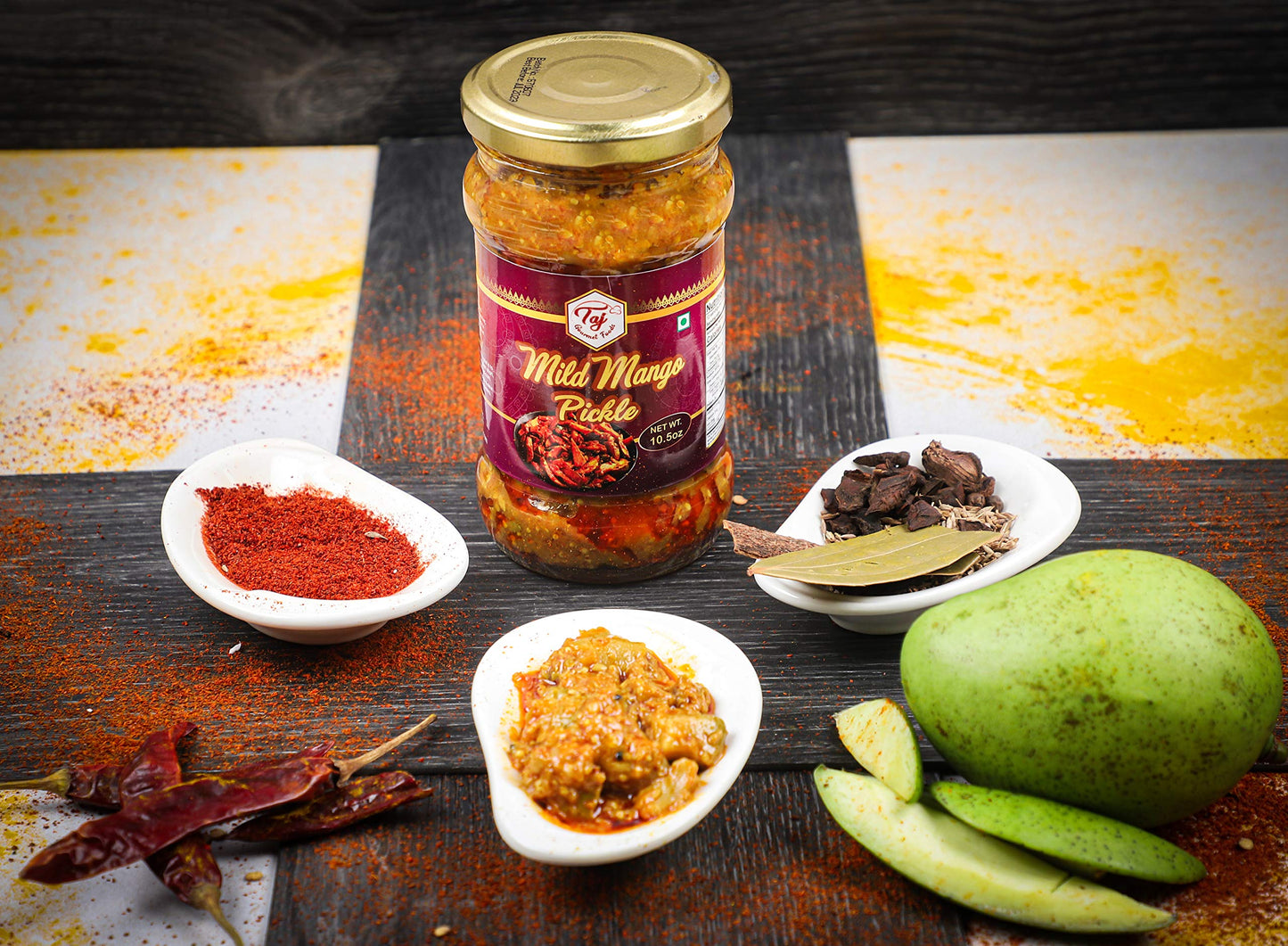 TAJ Gourmet Mild Mango Pickle Mild Mango Achar 300g 105oz