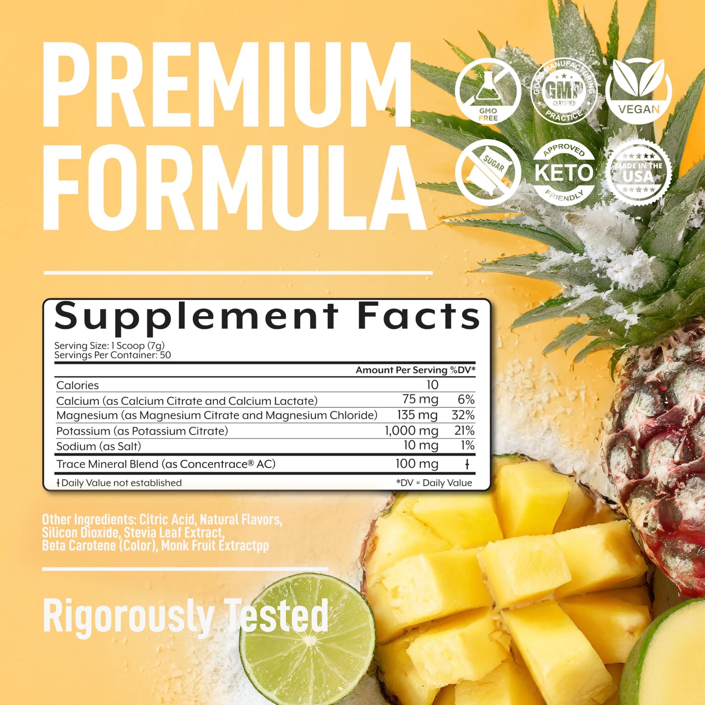 Keppi Keto Electrolytes Powder No Sugar - Sugar Free Electrolytes - Made in USA - Advanced Hydration, Performance & Recovery - Delicious Tropical Flavor - Mixes Easily No Clumps
