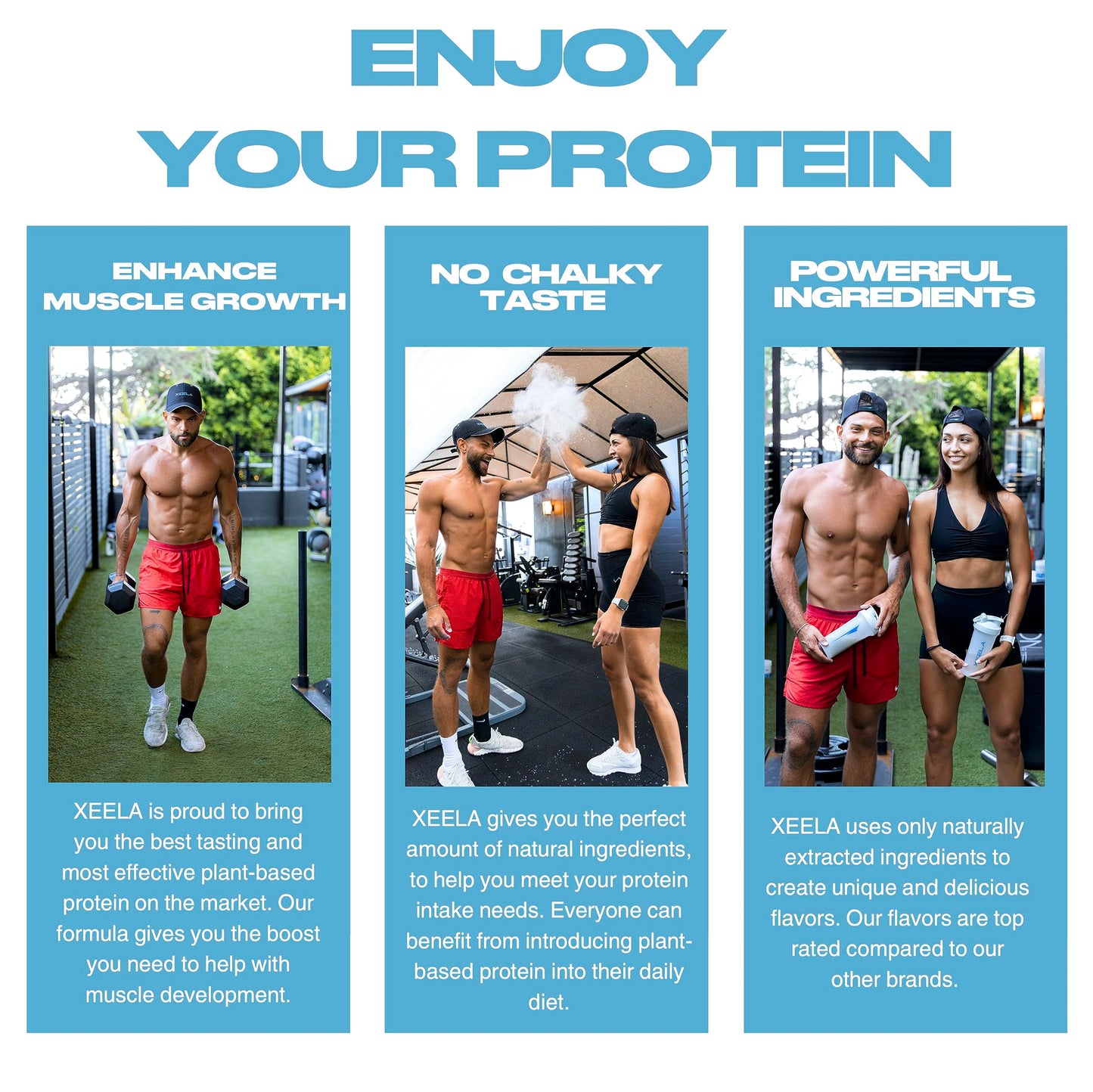 XEELA Plant Based Vegan Protein Powder - Independently Tested - 25g High Protein, Pea Protein for Men & Women - Vitamins & Minerals, Non GMO, Dairy & Gluten Free, LowCarb & LowFat (Strawberry Cake)