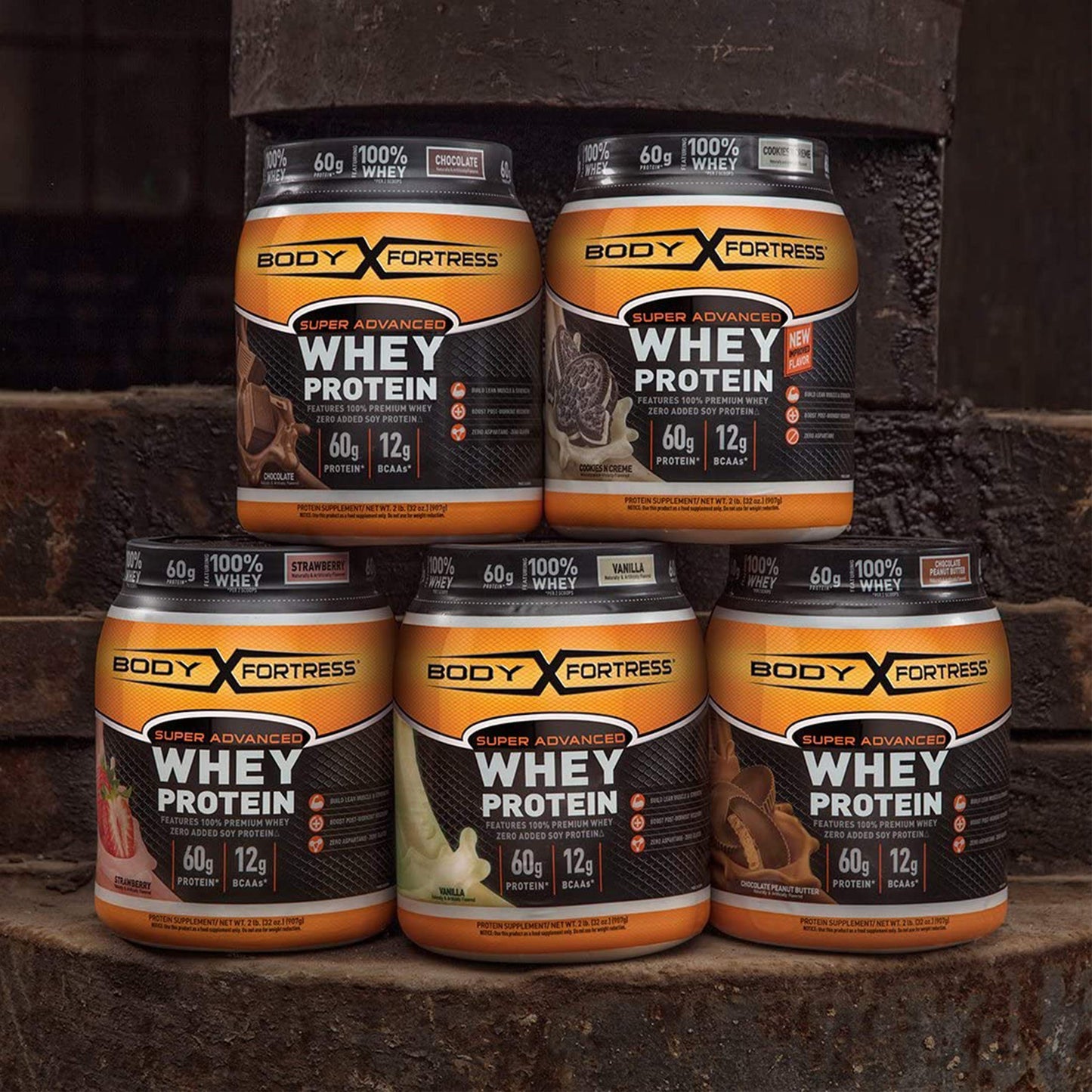 Body Fortress Super Advanced Mass Gainer, Chocolate Protein Plus Surplus Calories for Muscle Mass Gain Support 1-4lb. Jar