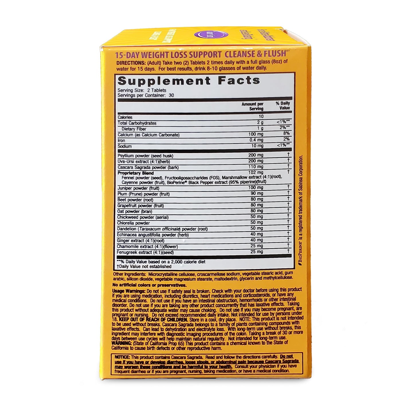 Nature's Secret 15-Day Weight Loss Support & Natural Energy Boost - Cleanse & Flush Stimulates Digestion, Enhances Toxin Elimination & Reduced Bloating with Healing Herbs & Probiotics - 60 Tablets