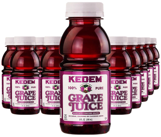 Kedem Concord Grape Juice 8oz Plastic Bottle 24 Pack