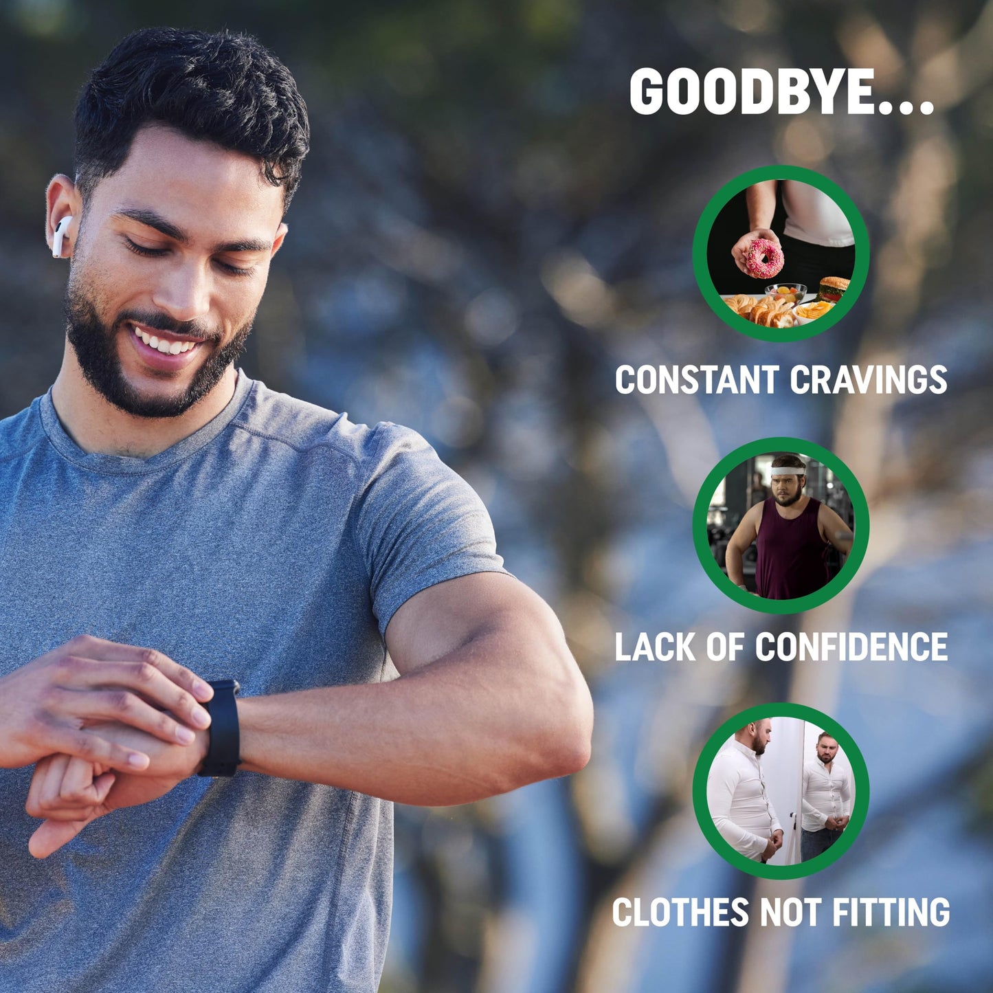 Men’s Fat Burner Gummies for Weight Loss | Green Tea, Green Coffee Bean, Garcinia Cambogia & Ketones | Belly Fat Burner for Men Weight Loss Gummies | Apple Flavored, Pectin-Based | 60 Gummies