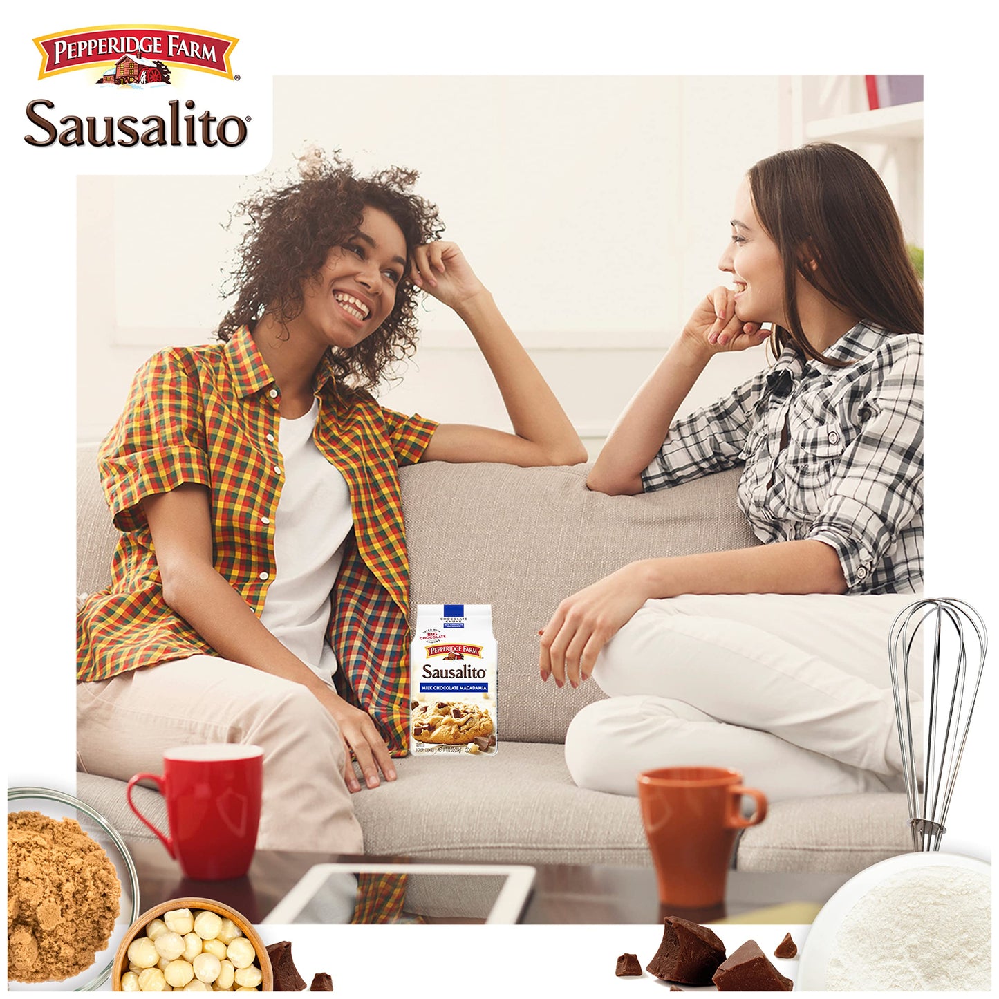 Pepperidge Farm Sausalito Crispy Milk Chocolate Macadamia Nut Cookies 72 OZ Bag 8 Cookies
