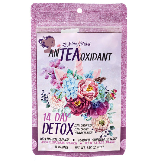 La Niche Natural Detox and Cleansing Tea Vegan and Keto Friendly Te Desintoxicante Limpieza de Colon en Te Ayuda a Purificar tu Piel Libre de Acne Healthy Colon and Detox from The Inside - 14 Day