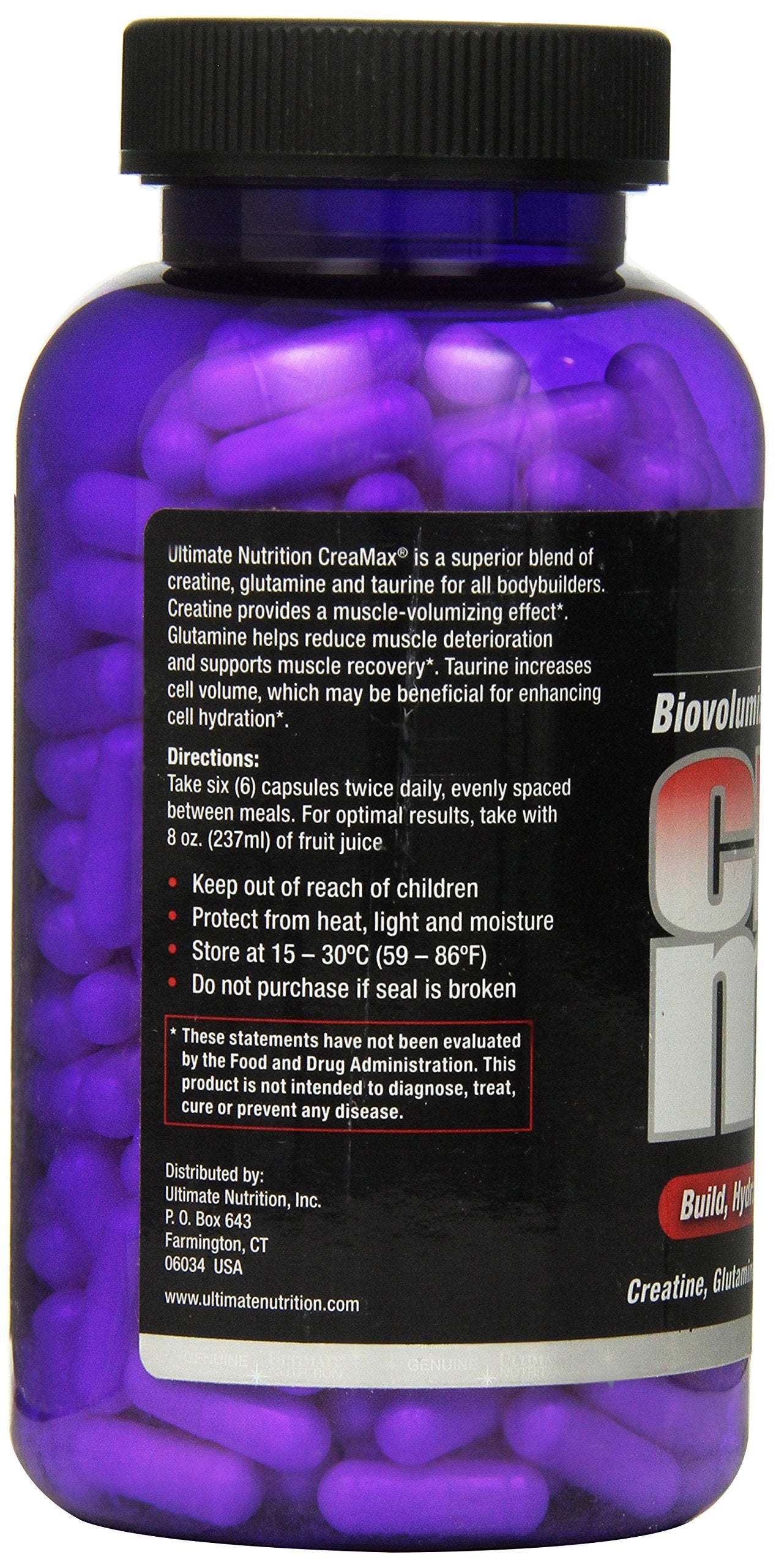 Ultimate Nutrition Biovolumizing Crea/Max, Capsules - 2000mg (288 Caps)