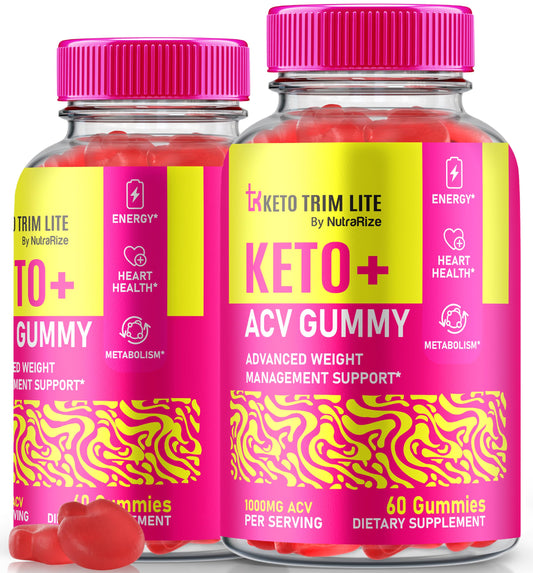 (2 Pack) Keto Lite Trim ACV Gummies, KetoLite Trim Keto ACV for Weight Loss, All Natural Keto Plus Apple Cider Vinegar, Keto + ACV Gummy, Official KetoTrimLite Gomitas Review (120 Gummies)