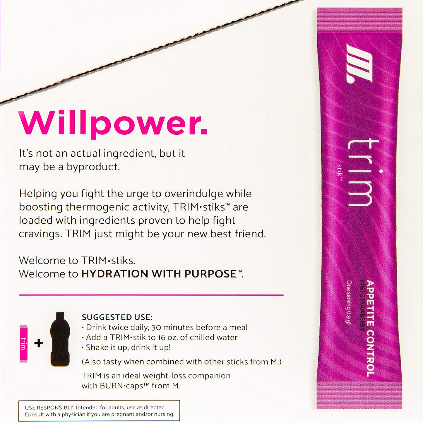 Nu Kai Wellness Trim Stick with Gift, 30 ct.- up to 60 Servings - Delicious Kiwi Strawberry Beverage - Low-Calorie - Formerly Slim Stix