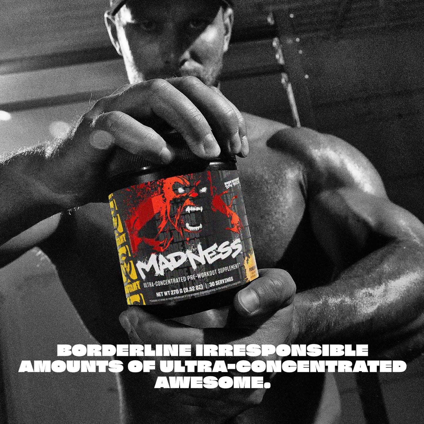 Mutant Madness | Pre Workout Powder Supplement Performance and Pump Blend Includes L-Citrulline, Beta-Alanine, Taurine, L-Tyrosine | 30 Serving | Peach Mango