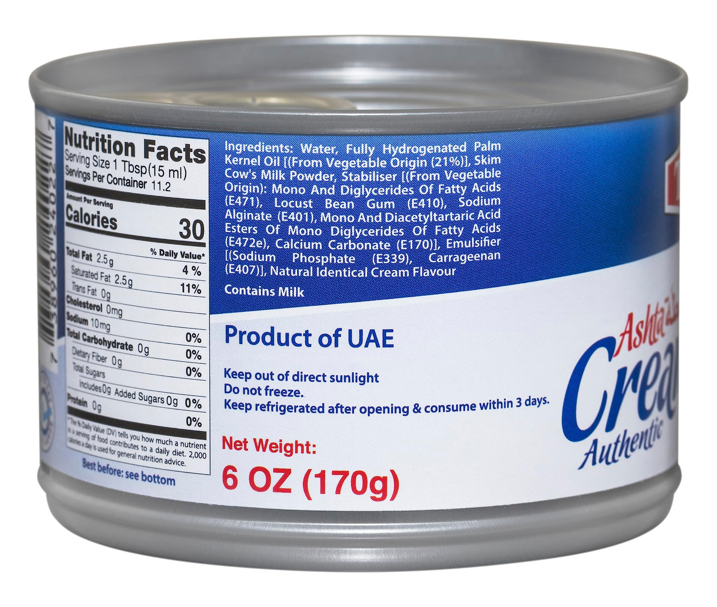 Tazah Ashta Cream 6oz 170g For Cooking Baking Desserts  Easy Open Can