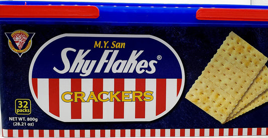 MY San SkyFlakes Philippino Crackers 32 Packs 800g