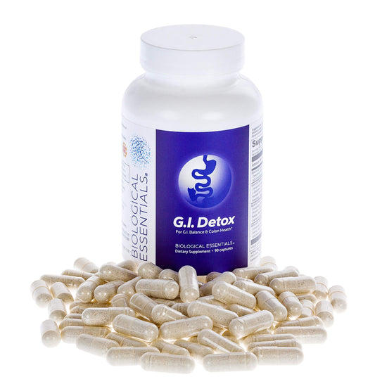 Biological Essentials G.I. Detox - Cleanse Soothe and Replenish Blend (90 Capsules) (Gastrointestinal Detox) Gut Health Supplements