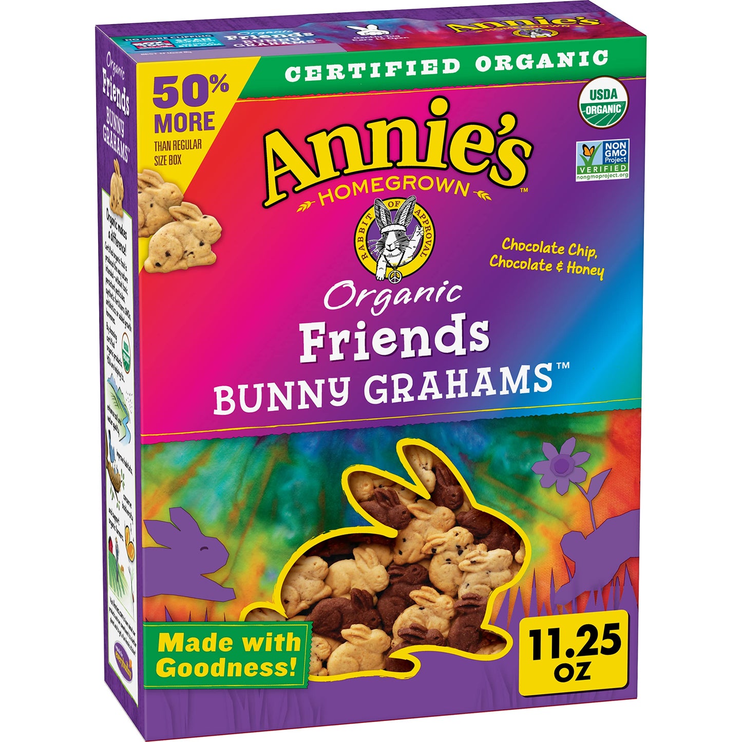 Annies Organic Friends Bunny Graham Snacks Chocolate Chip Chocolate  Honey 1125 oz