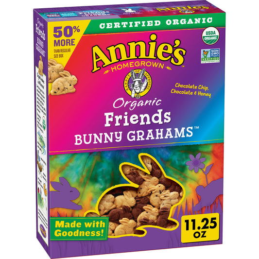 Annies Organic Friends Bunny Graham Snacks Chocolate Chip Chocolate  Honey 1125 oz