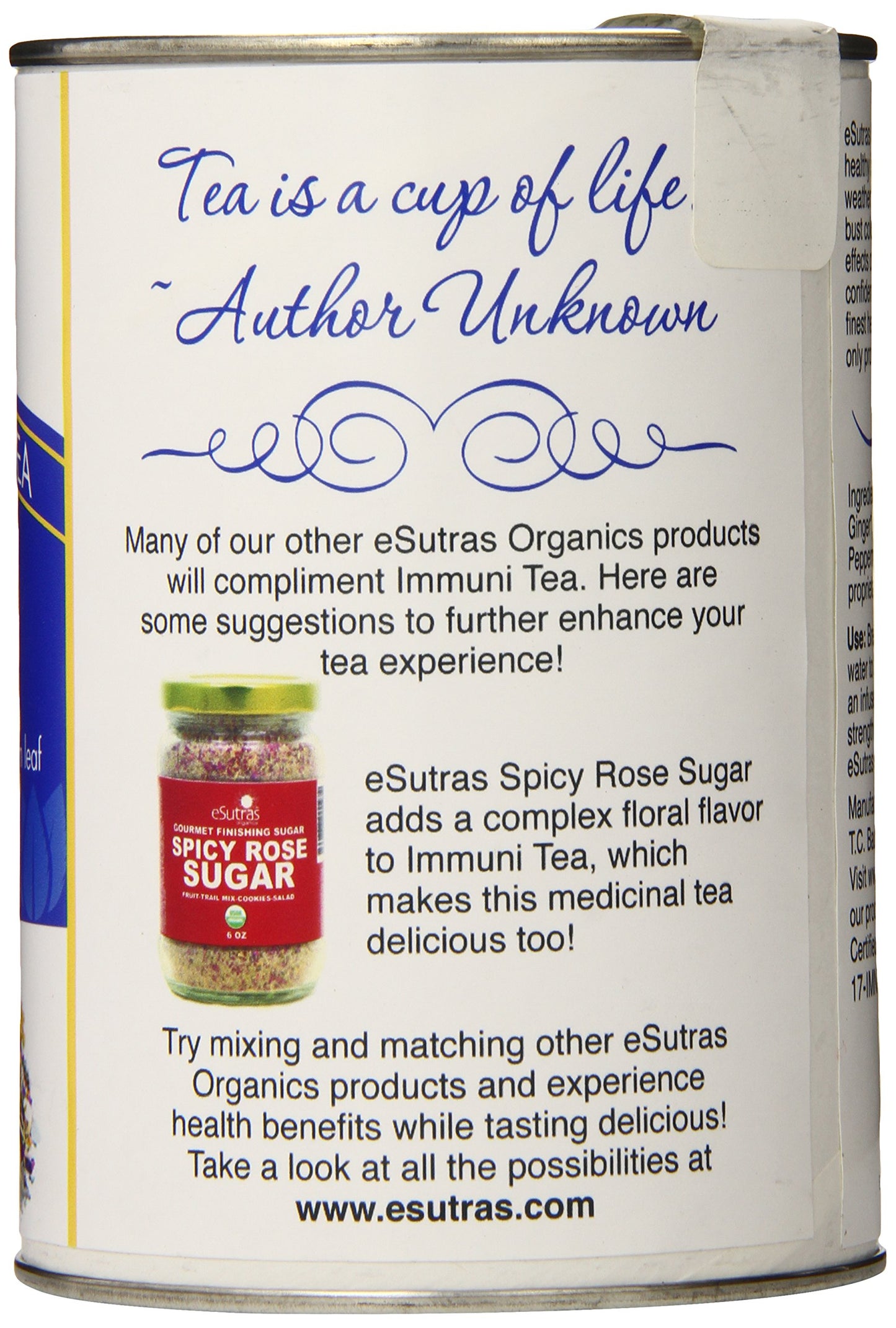 eSutras Organics Herbal Medicinal Tea ImmuniTea 25 Ounce Package May Vary