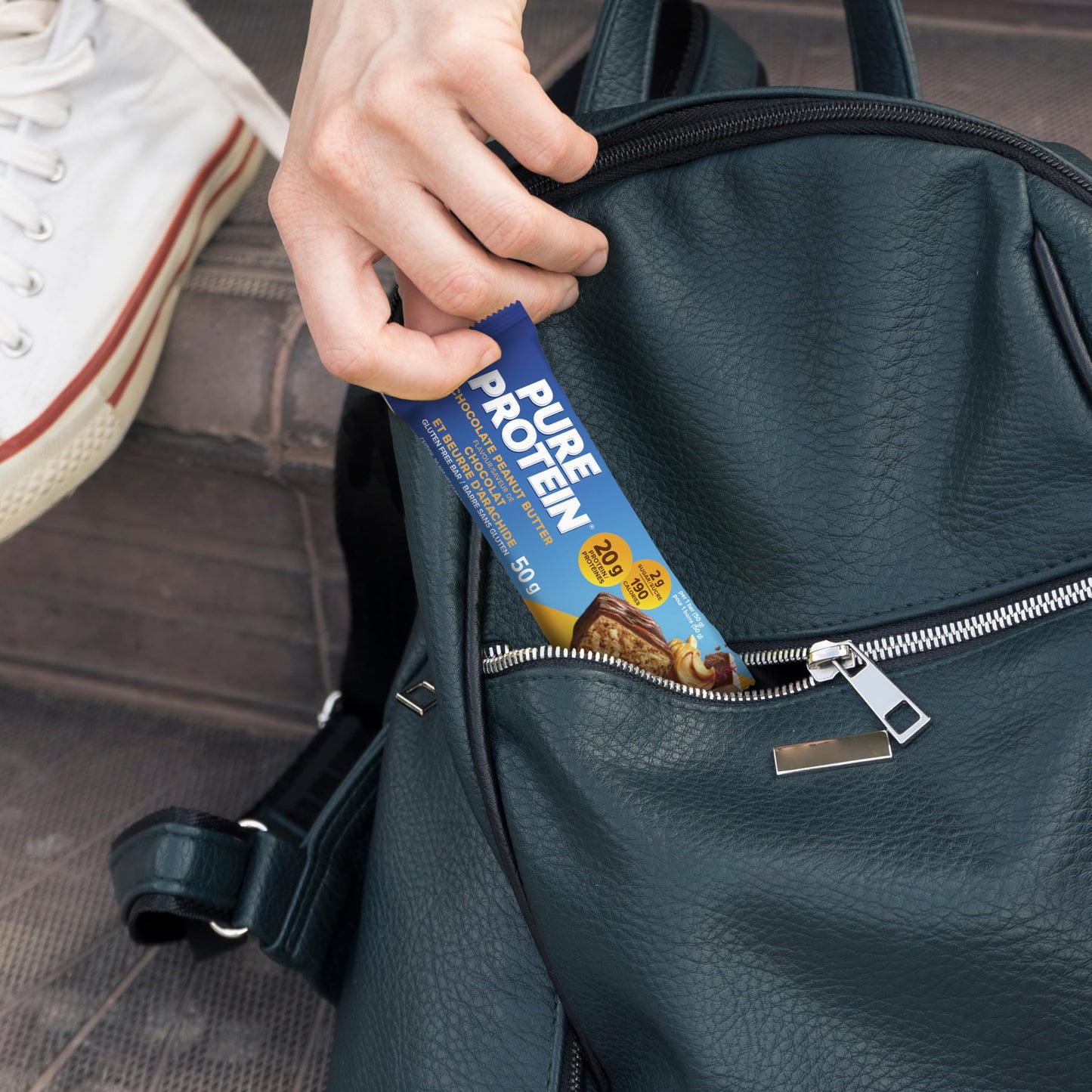 Pure Protein Bars, Gluten Free, Snack Bars, Chocolate Peanut Butter, 50 gram, 6 Count, {Imported from Canada}