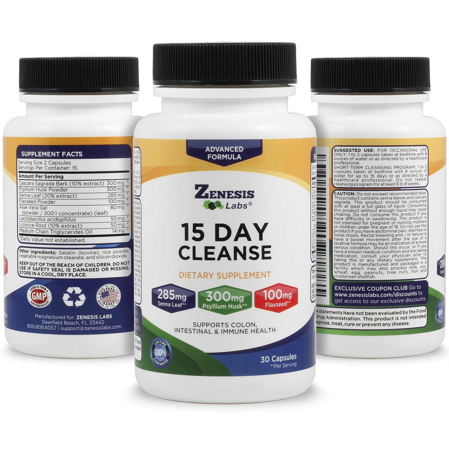 Zenesis Labs 15 Day Detox Cleanse - Natural, Gentle & Effective