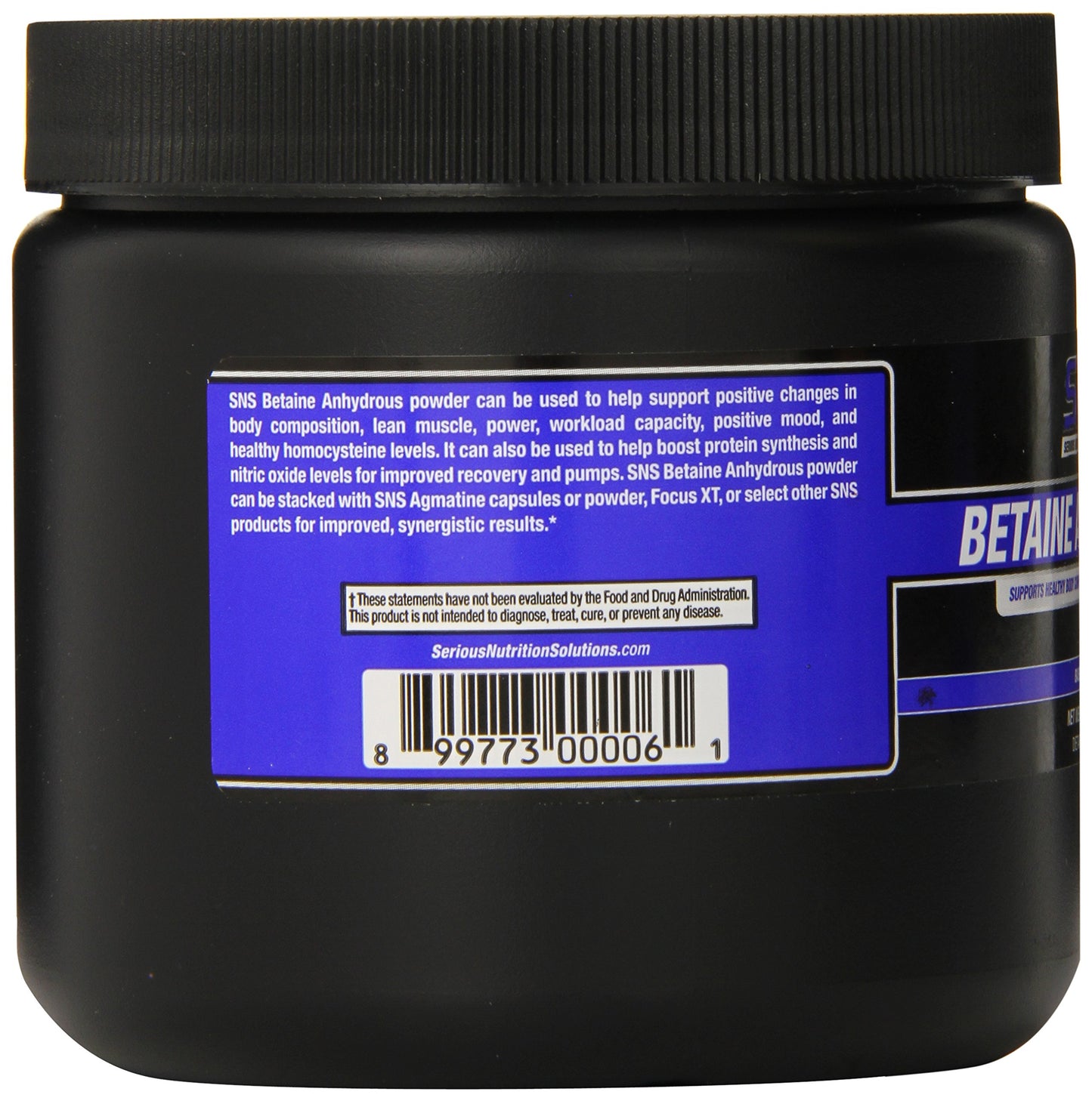 Serious Nutrition Solution Betaine Anhydrous Dietary Supplement, 100 Gram