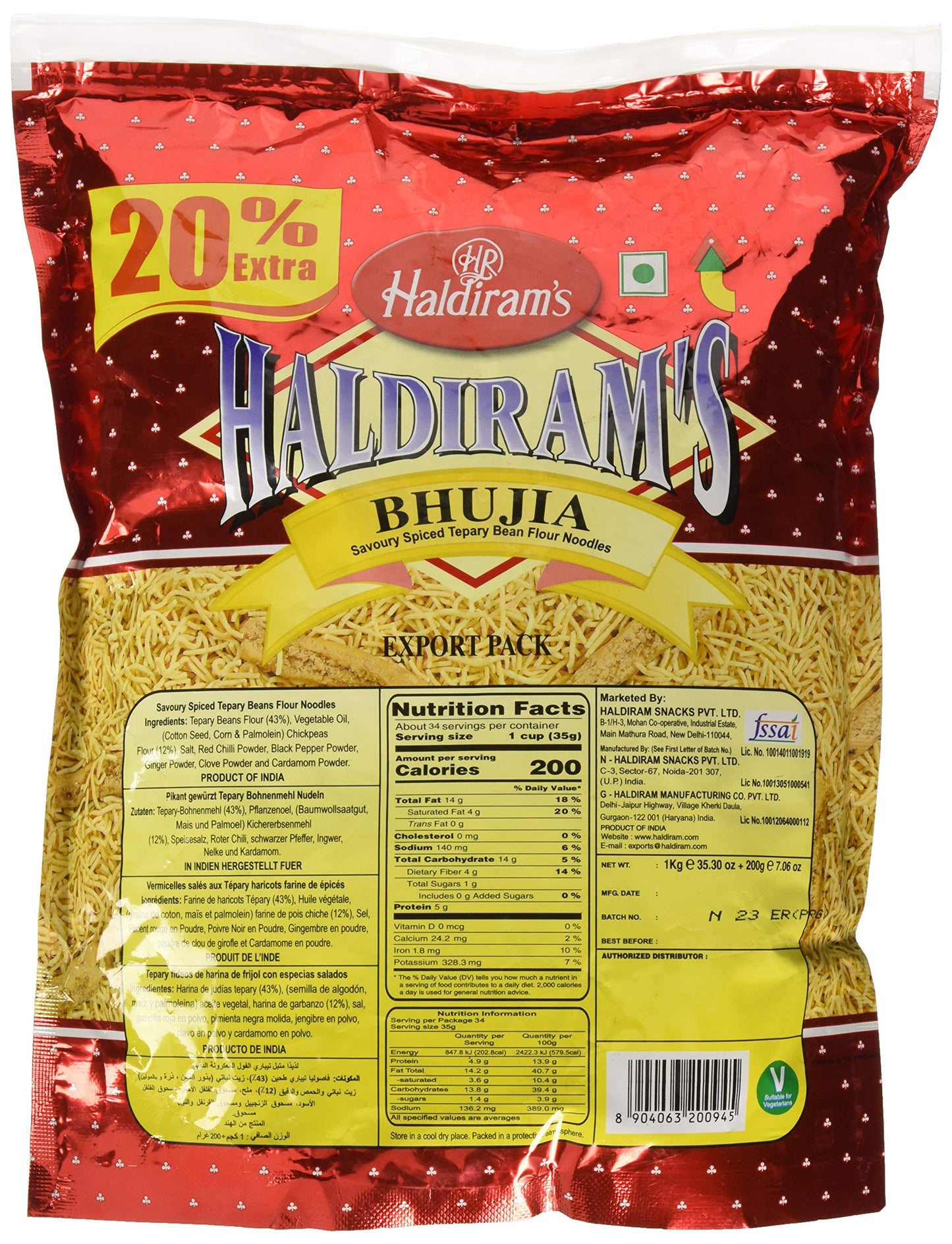 Haldirams Bhujia3530oz 1000g by Haldiram