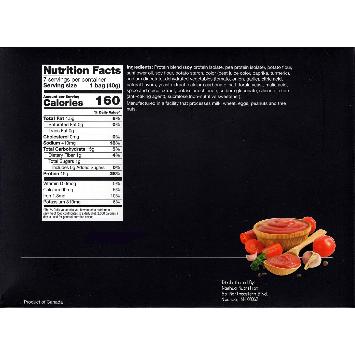 Proti-Thin High Protein Tangy Tomato Zipper Snacks, Crunchy Bites for Healthy Diet,15g Protein, Low Calorie, Low Fat, Low Sugar, Gluten-Free, 1 Pack of 7 Servings