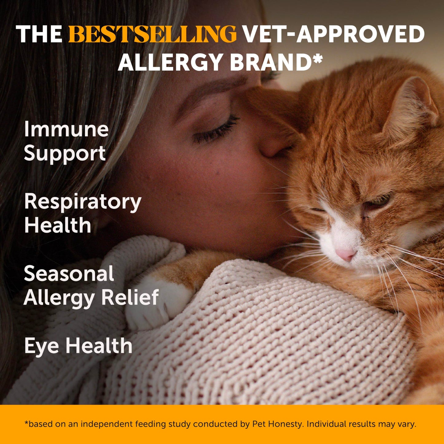 Pet Honesty Cat Immune Support Lysine - Cat Allergy Relief - Sneezing, Runny Nose, Watery Eyes - Cat Supplements & Vitamins with Omega 3s, L-Lysine, Antioxidants, Colostrum - Chicken (30 Day Supply)