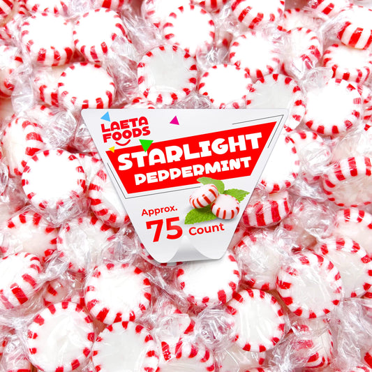 Starlight Peppermints Red White Stripped Hard Candy Individually Wrapped 1 Pound Bag