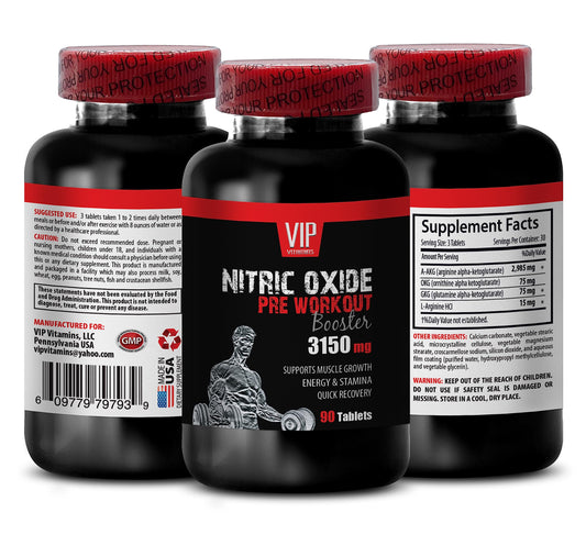 nitric oxide pre workout - NITRIC OXIDE UNIQUE COMPLEX - AAKG endurance training, OKG nitric oxide for athletes, GKG muscle recovery, AKIC strength support, nitric oxide 1 Bottle 90 Tablets